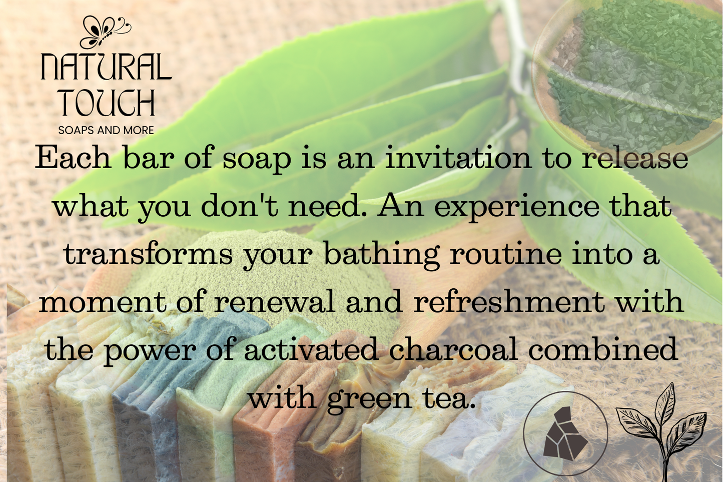 Activated Charcoal and Green Tea Soap