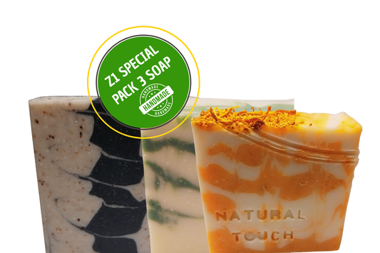 Z1 Pack of 3 Units, Natural Bar Soap
