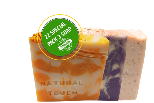 Z2 Pack of 3 Units, Natural Bar Soap