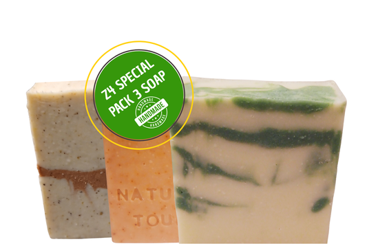 Z4 Pack of 3 Units, Natural Bar Soap